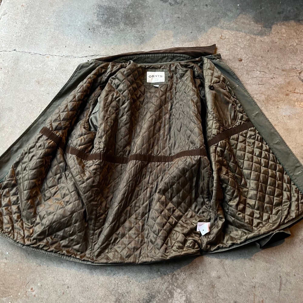Orvis Men's Chore Jacket Barn Coat Field Insulated Brown XXL Canvas Quilt Lined - Picture 6 of 11